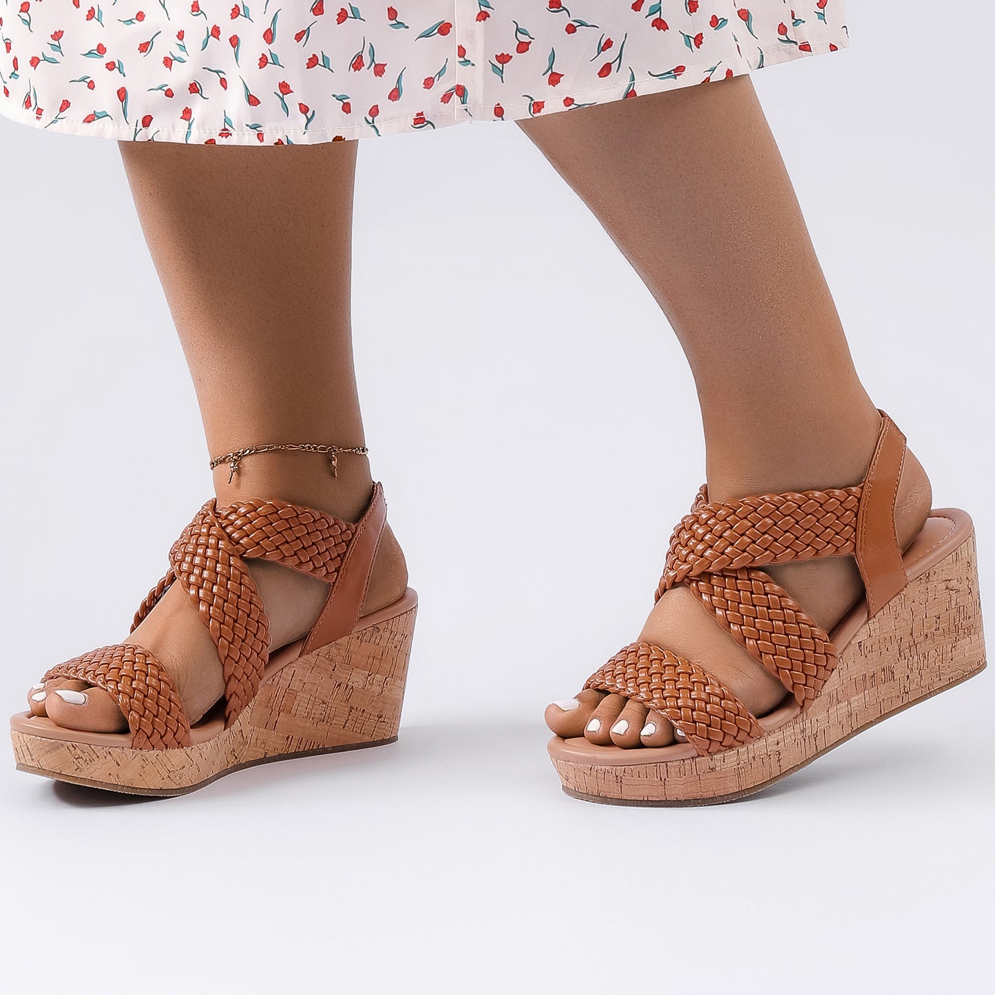 Luoika Women's Wide Width Wedge Sandals, Platform Wedge Pump Heel Ankle Strap Open Toe Women's Sandals Concise Casual Summer Shoes.