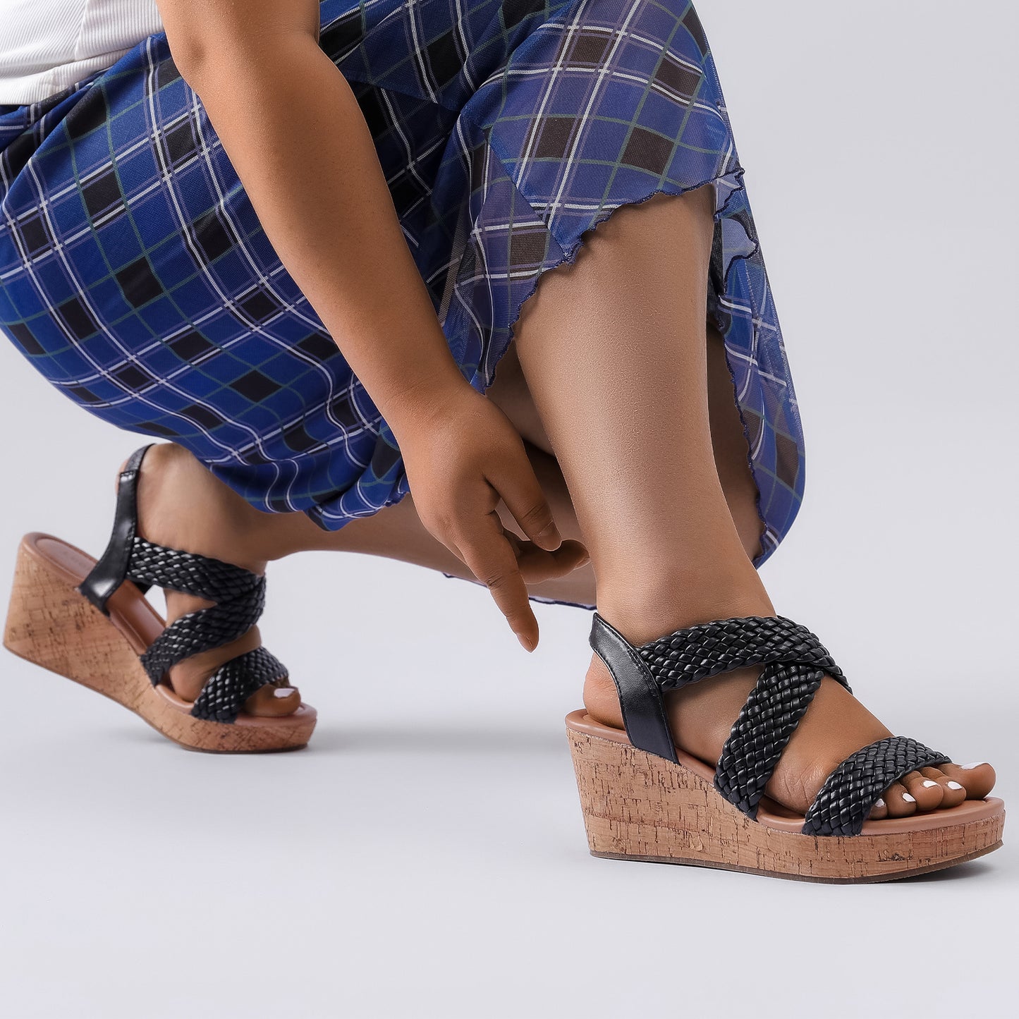 Luoika Women's Wide Width Wedge Sandals, Platform Wedge Pump Heel Ankle Strap Open Toe Women's Sandals Concise Casual Summer Shoes.
