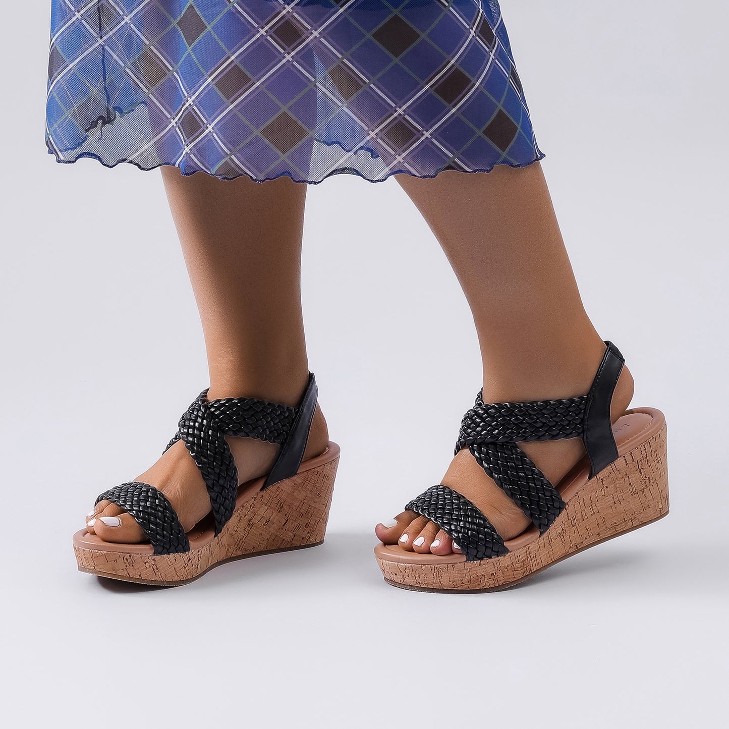 Luoika Women's Wide Width Wedge Sandals, Platform Wedge Pump Heel Ankle Strap Open Toe Women's Sandals Concise Casual Summer Shoes.